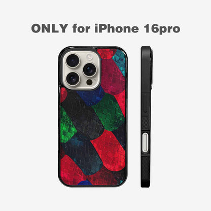 iPhone 16 Pro Case — Dark Snake Print, Personalized Phone Case
