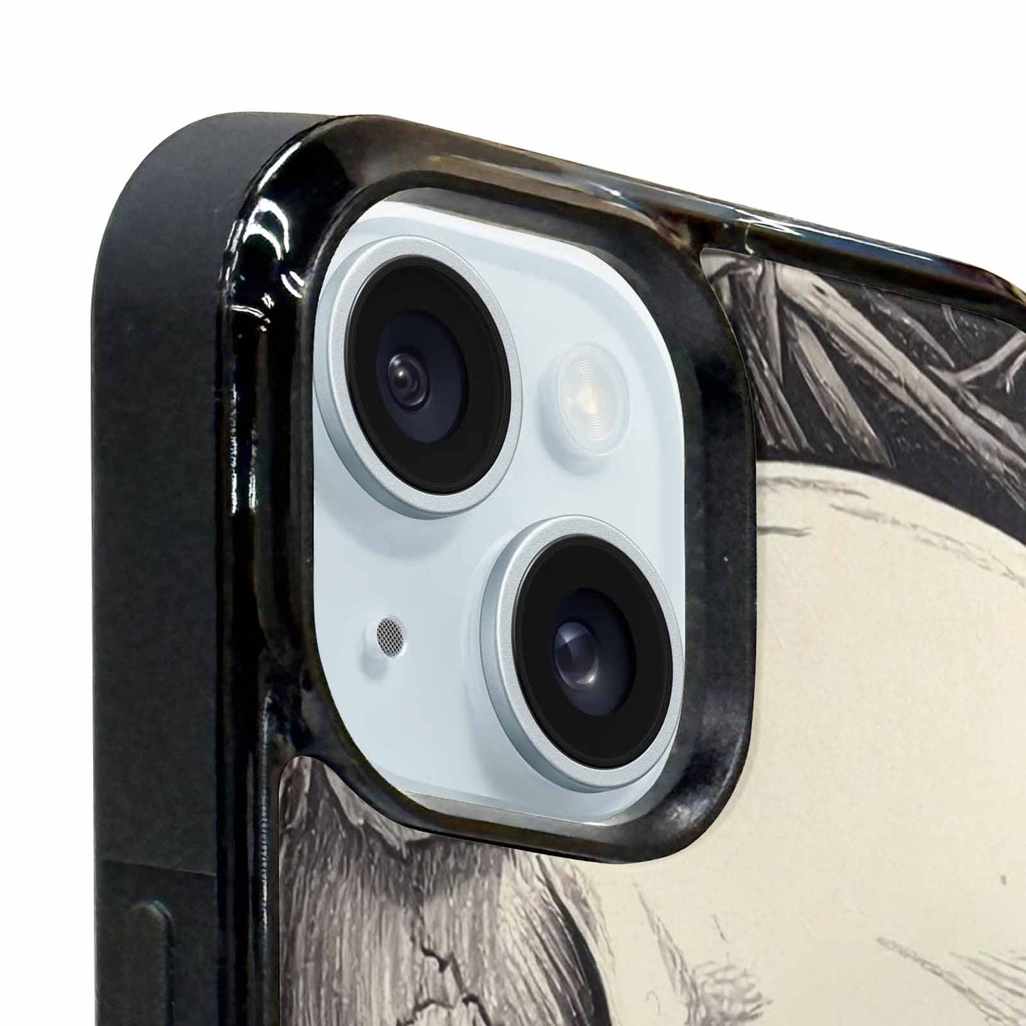 iPhone 15 Case — 20 Skulls Overlapping Seamless Tileable Pattern, Unique Phone Case Design