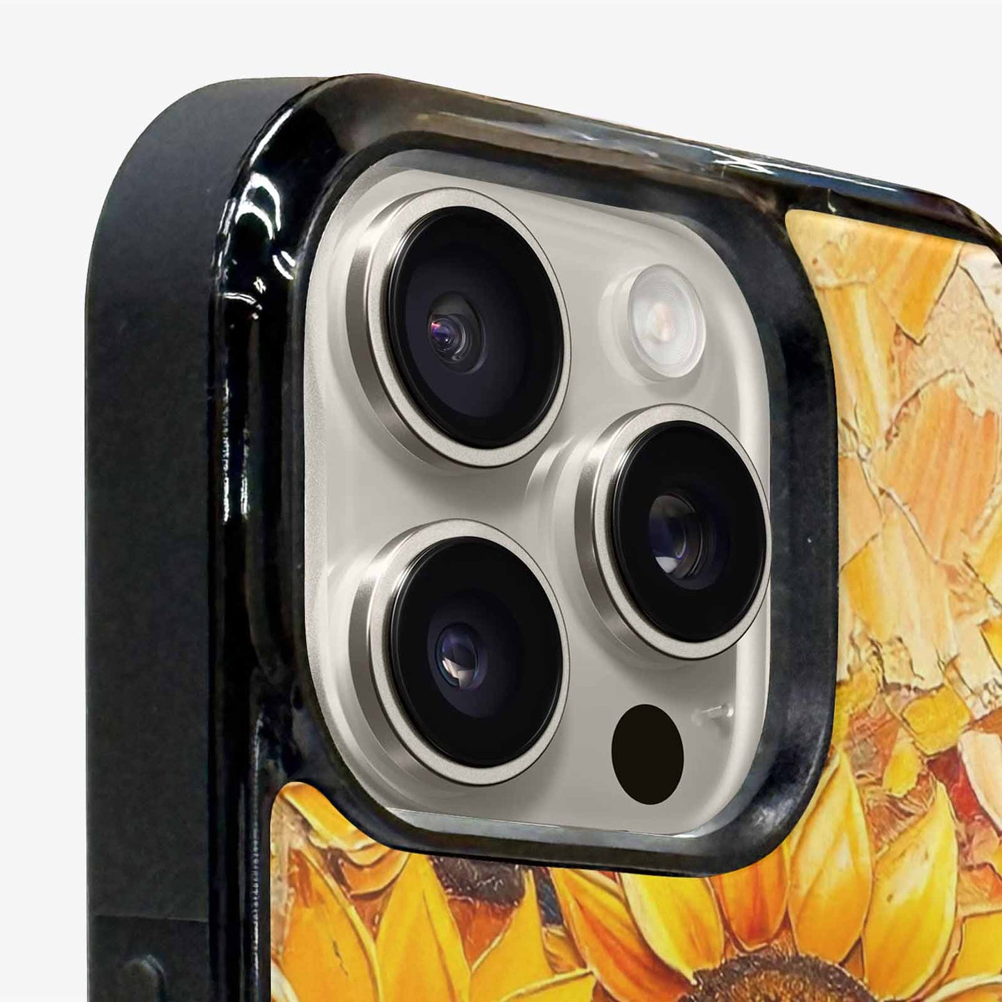 iPhone 16 Pro Case — Impressionist Sunflower Brushstroke Pattern Hundreds Of, Custom Printed Phone Case