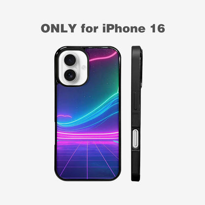 iPhone 16 Case — 1980s Neon Cartoon Art Pattern, Custom Made Phone Cover