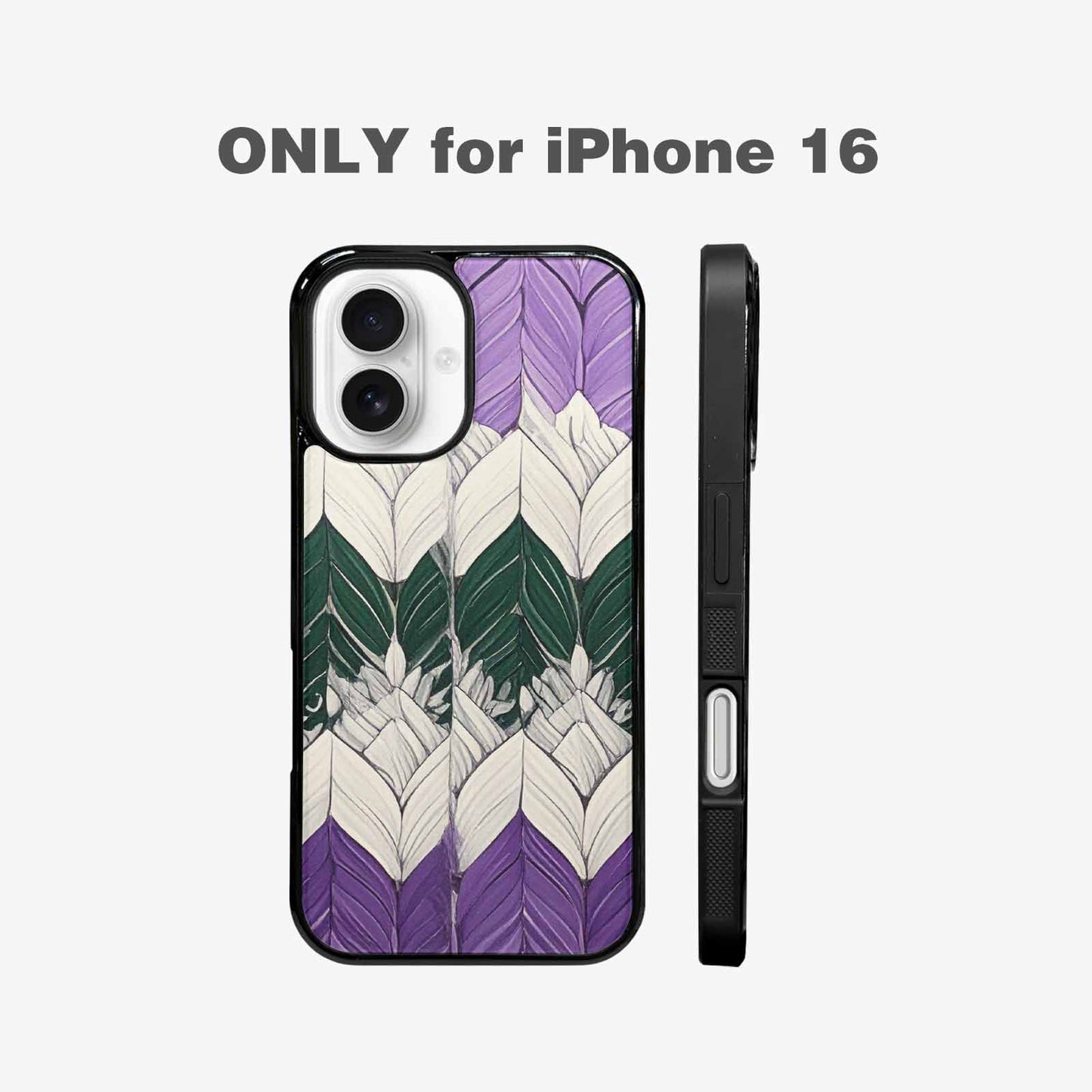 iPhone 16 Case — Genderqueer Flag Color Theme Small Rainbow, Customized Protective Case