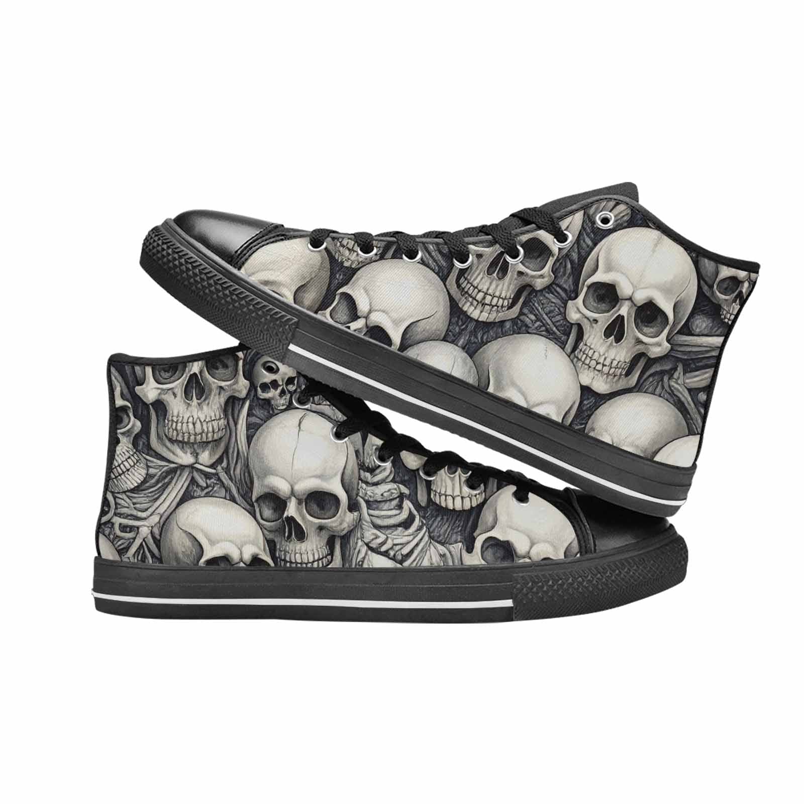 MEN'S Skulls - Classic High Top Canvas Wallpaper Art Custom Sneakers
