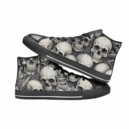 MEN'S Skulls - Classic High Top Canvas Wallpaper Art Custom Sneakers