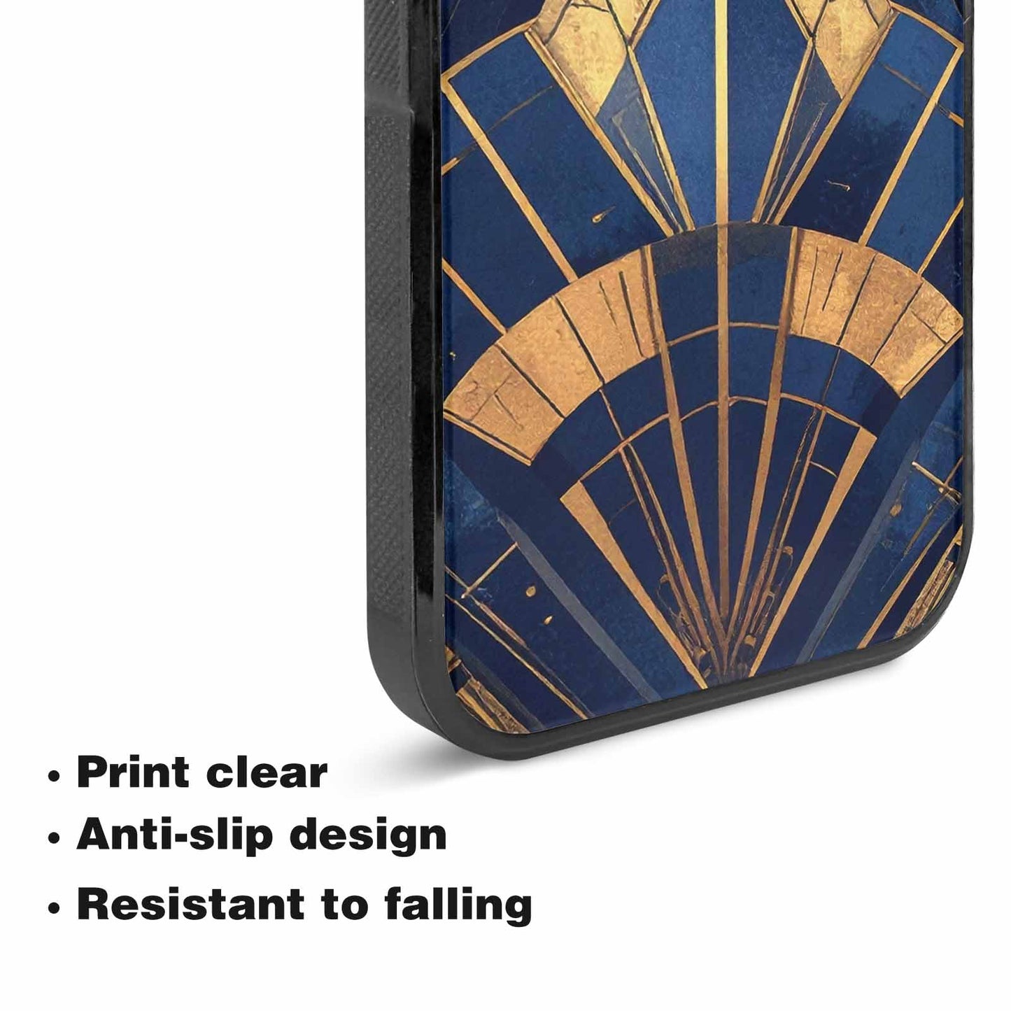 iPhone 15 Plus Case — Art Deco Illustration Pattern, Custom Made Phone Cover