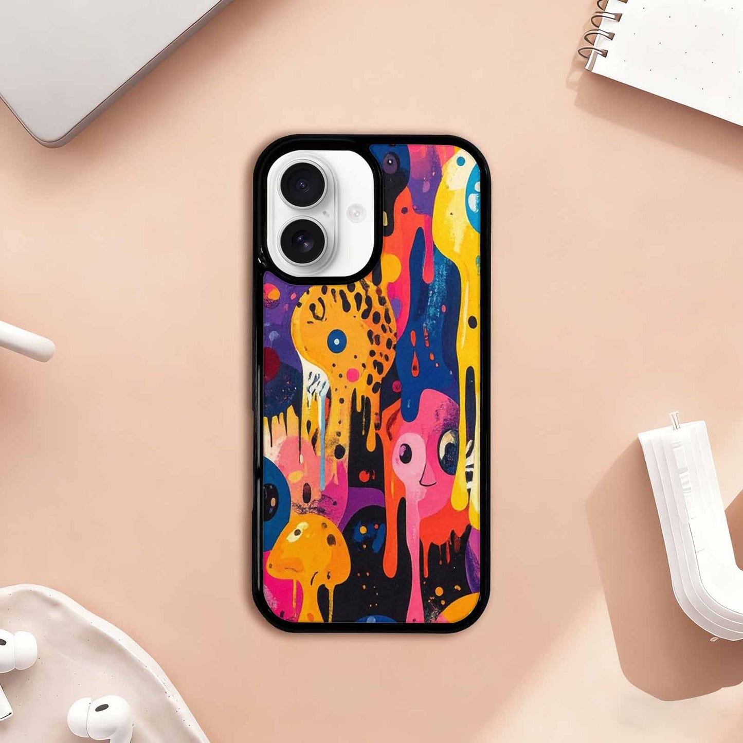 iPhone 17 Case — Melting Aliens Pattern Alien Scifi, Personalized Phone Case