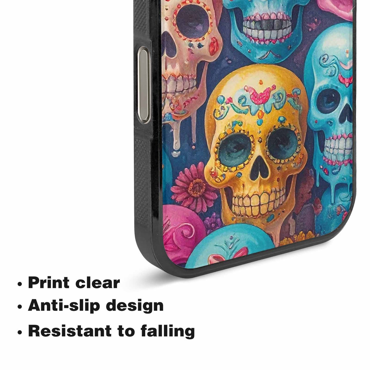 iPhone 16 Pro Max Case — Sugar Skullsmelting Sugar Skulls, Customized Protective Case