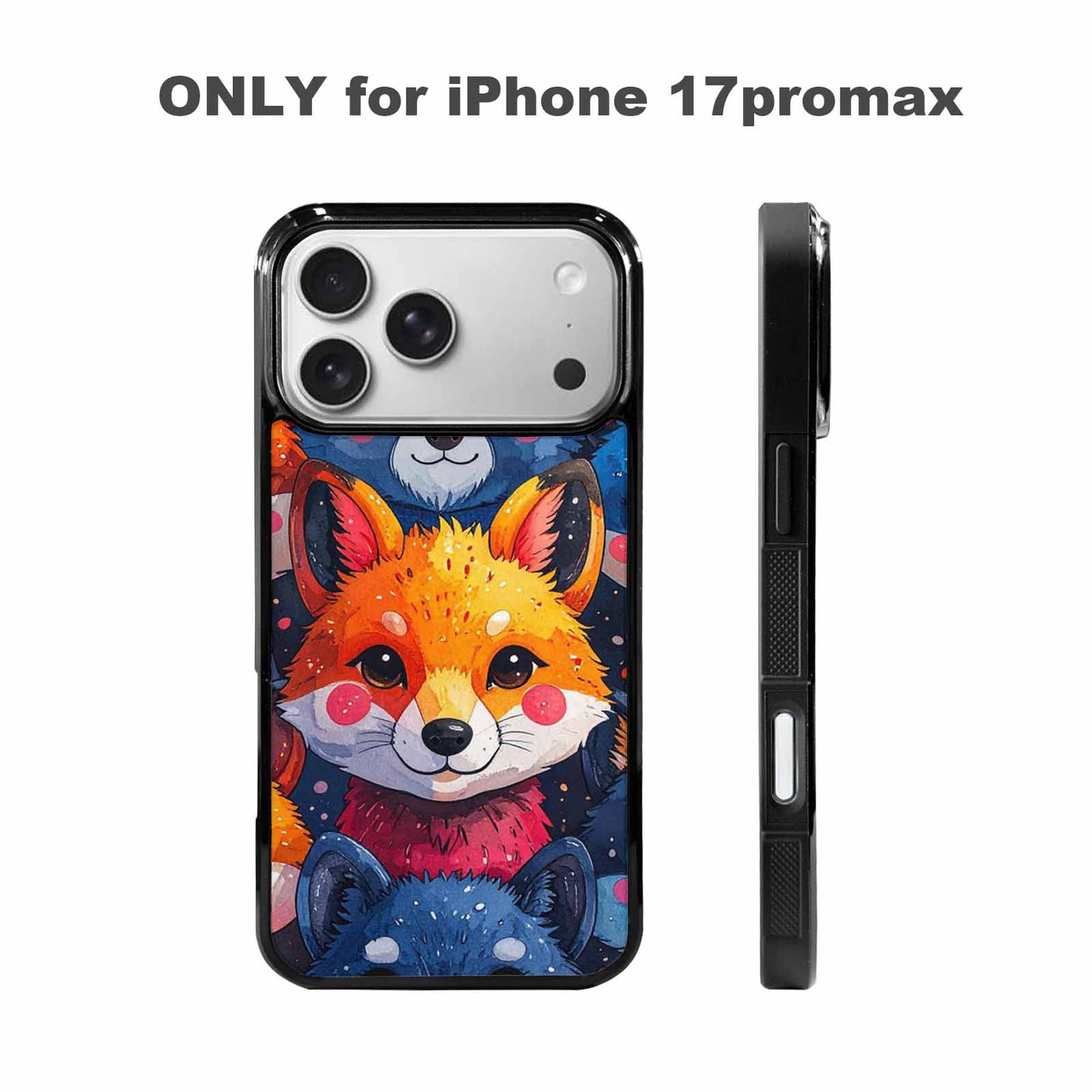 iPhone 17 Pro Max Case — Watercolor Kawaii Fox Watercolor Abstract, Personalized Phone Case