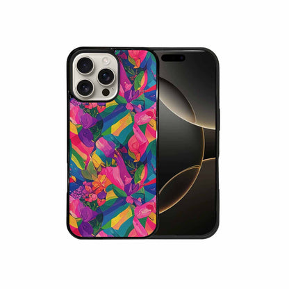iPhone 16 Pro Max Case — Polysexual Flag Color Theme Small Rainbow, Customized Protective Case