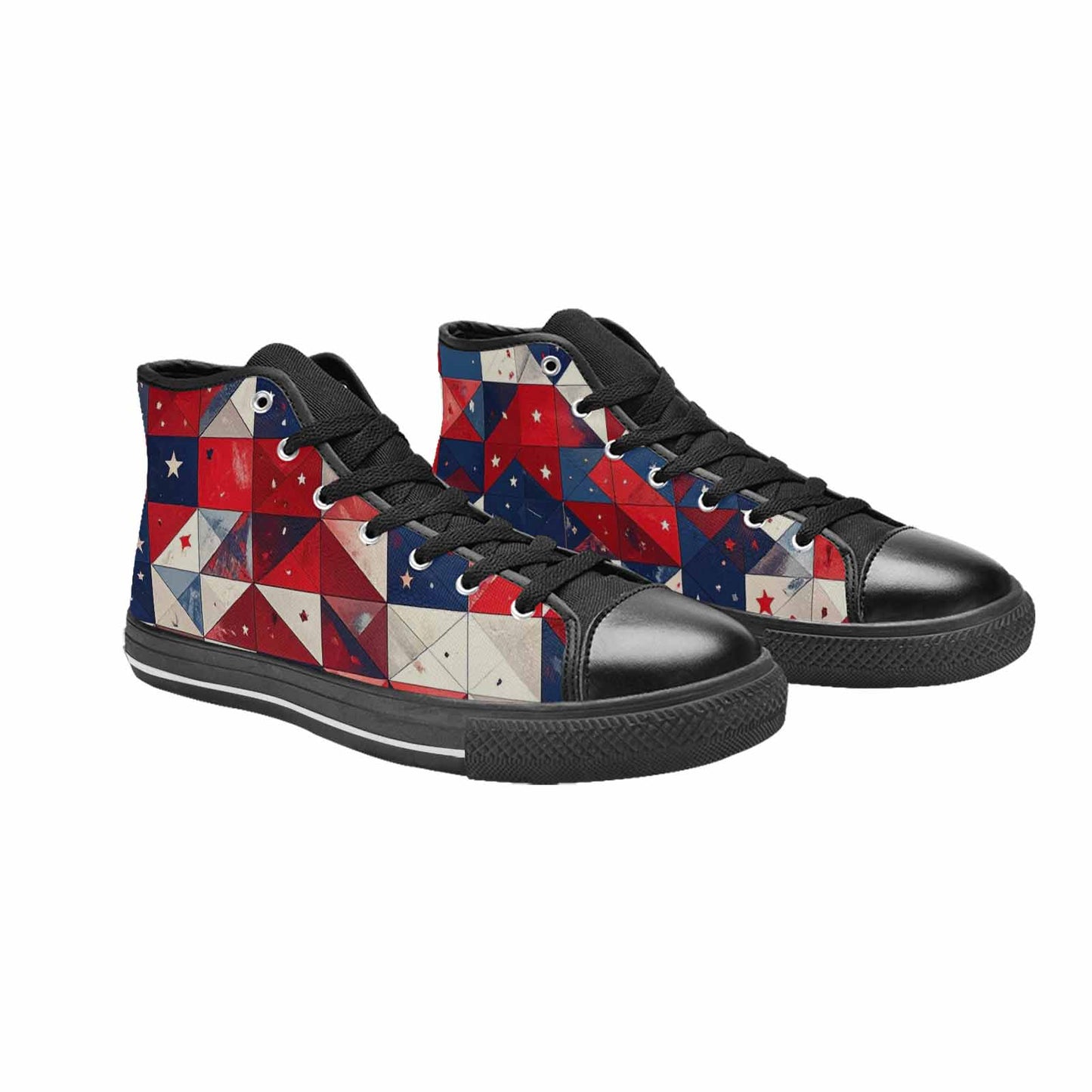 MEN'S American Flag Stars High Top Canvas Dark Academia Sneakers