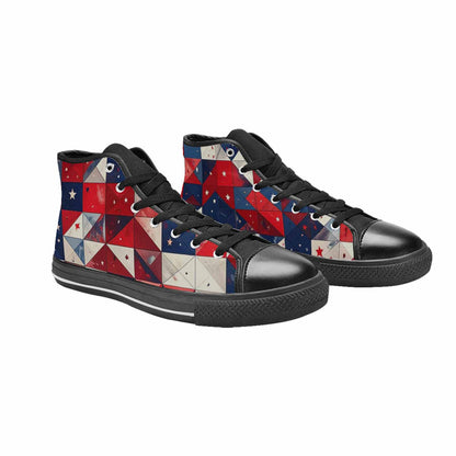 MEN'S American Flag Stars High Top Canvas Dark Academia Sneakers