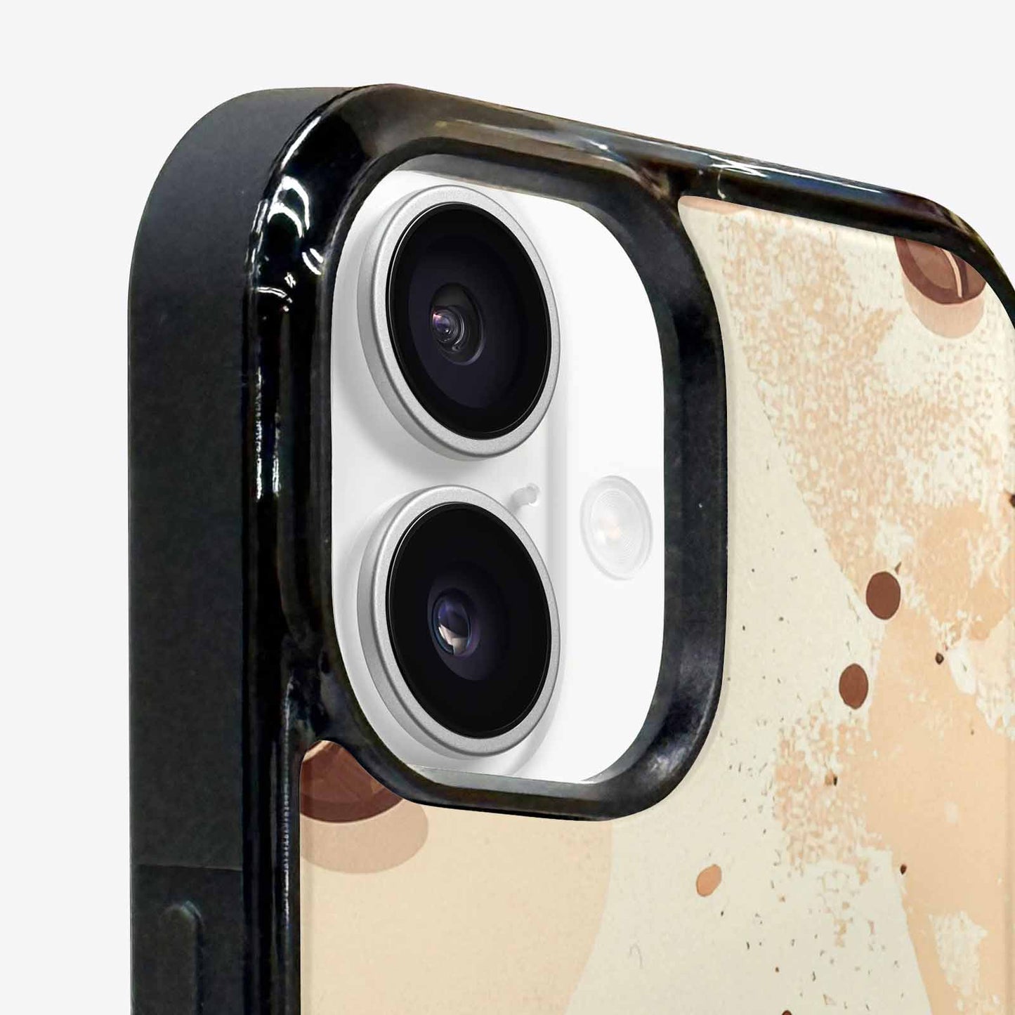 iPhone 16 Plus Case — Coffee Cup And Bean Pattern Seamless, Custom Printed Phone Case