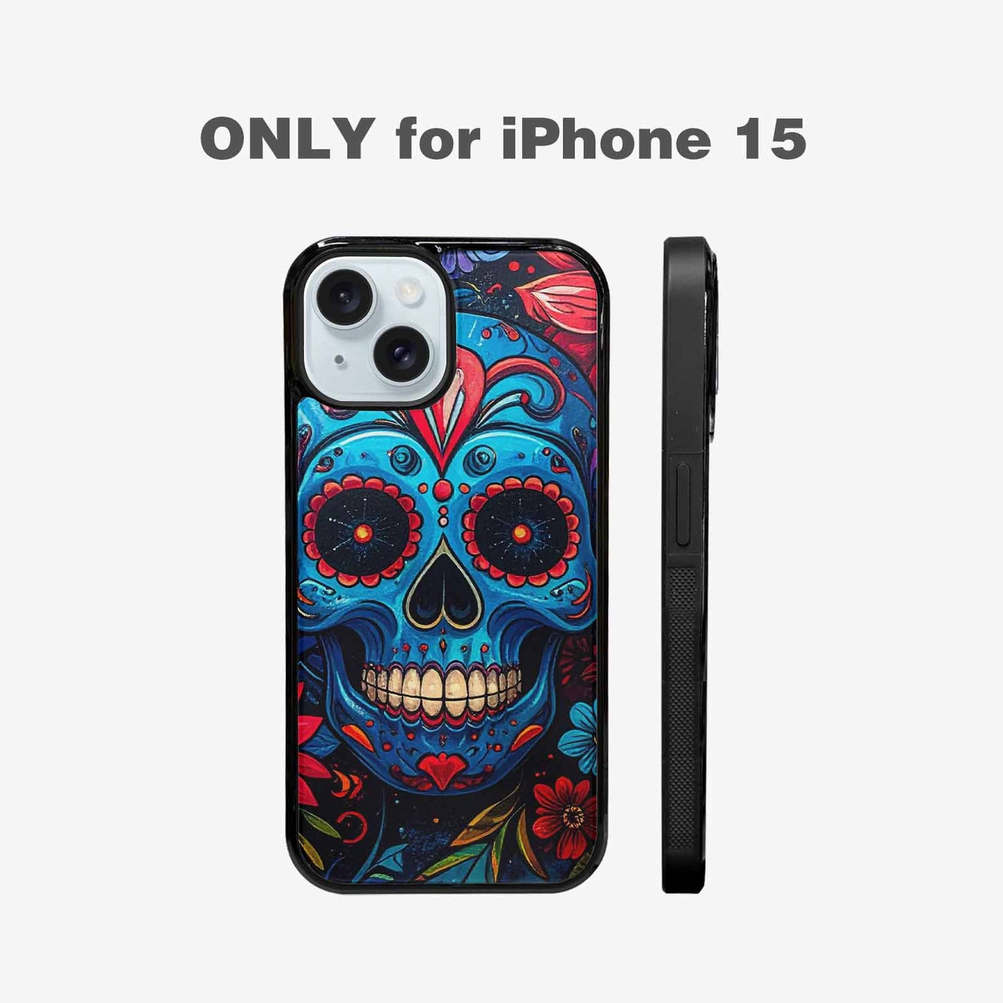 iPhone 15 Case — Graffiti Skull, Custom Designed Case Cover