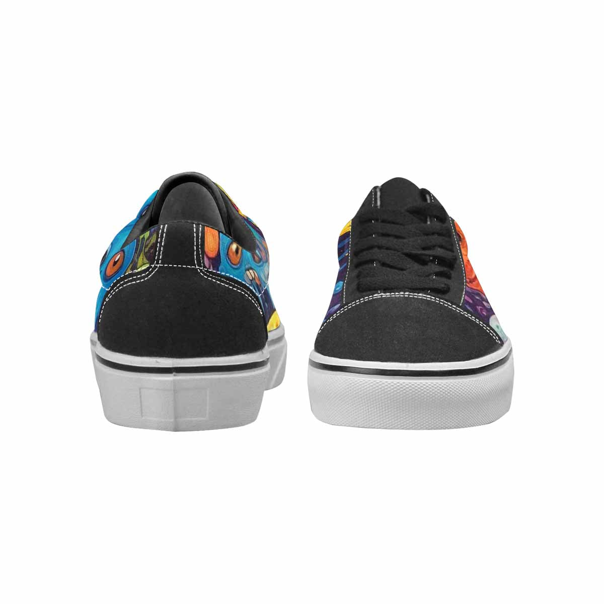 WOMEN'S Aliens  Tie Dye Lace-Up Canvas Vivid Custom Sneakers