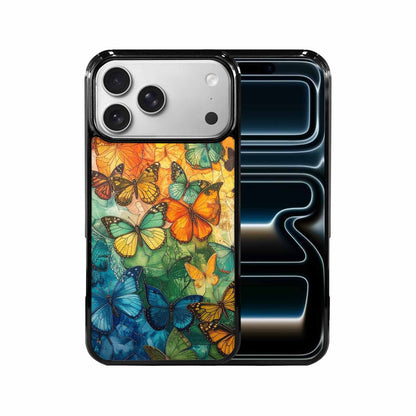 iPhone 17 Pro Max Case — Vivid Butterflies Peacock Original Art, Unique Phone Case Design