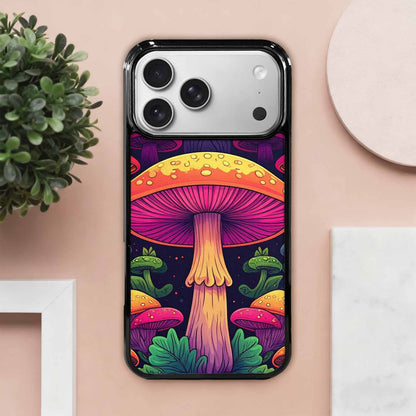 iPhone 17 Pro Max Case — Psychedelic Mushroom Cartoon Pattern Cartoon Cute, Custom Made Phone Cover