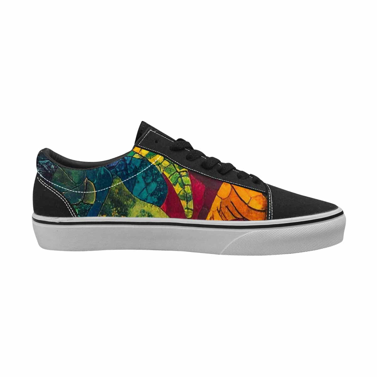 WOMEN'S Dinosaur Silhouette Canvas Lace-Up Cottagecore Custom Shoes