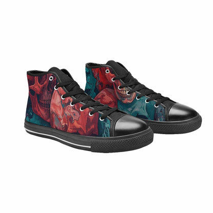 MEN'S Marble Skull High Top Canvas Y2K Shoes