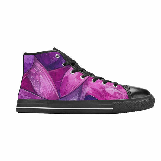 MEN'S Bisexual Flag Color High Top Canvas Wallpaper Art Custom Shoes