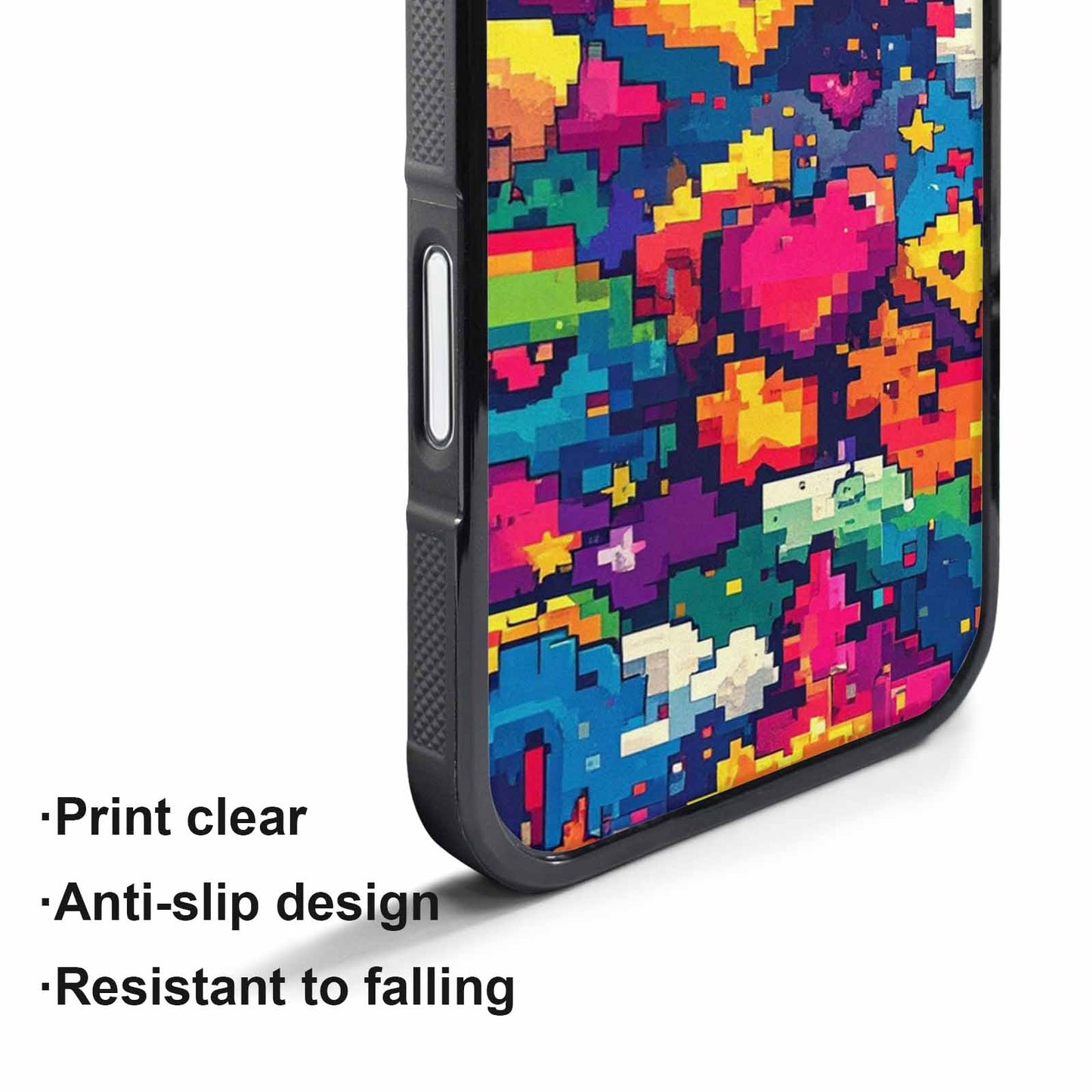 iPhone 17 Pro Case — Pixel Art Bit Burst Pattern Original, Custom Made Phone Cover