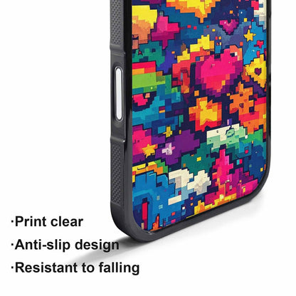 iPhone 17 Pro Case — Pixel Art Bit Burst Pattern Original, Custom Made Phone Cover