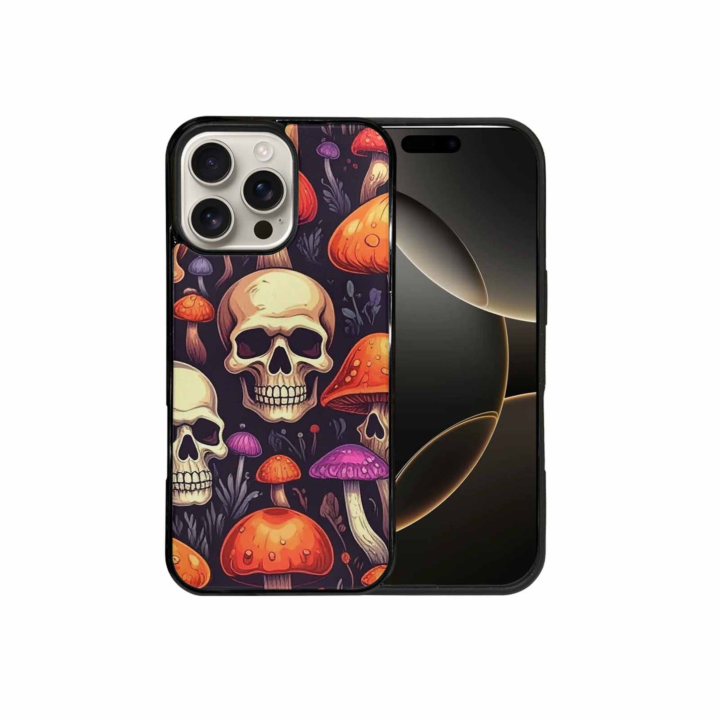 iPhone 16 Pro Max Case — Mushroom Skulls, Personalized Phone Case