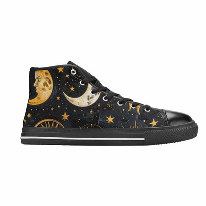 MEN'S Zodiac Constellation Star High Top Canvas Grunge Shoes