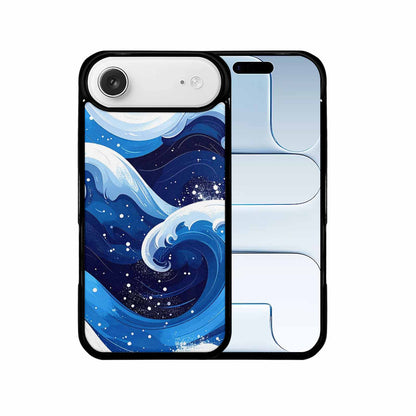 iPhone 17 Air Case — Glossy Winter Wave Seamless Cartoon Cute, Unique Phone Case Design
