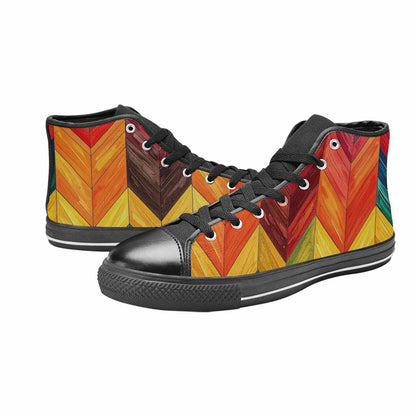 MEN'S Progress Pride Flag High Top Canvas Surreal Custom Shoes