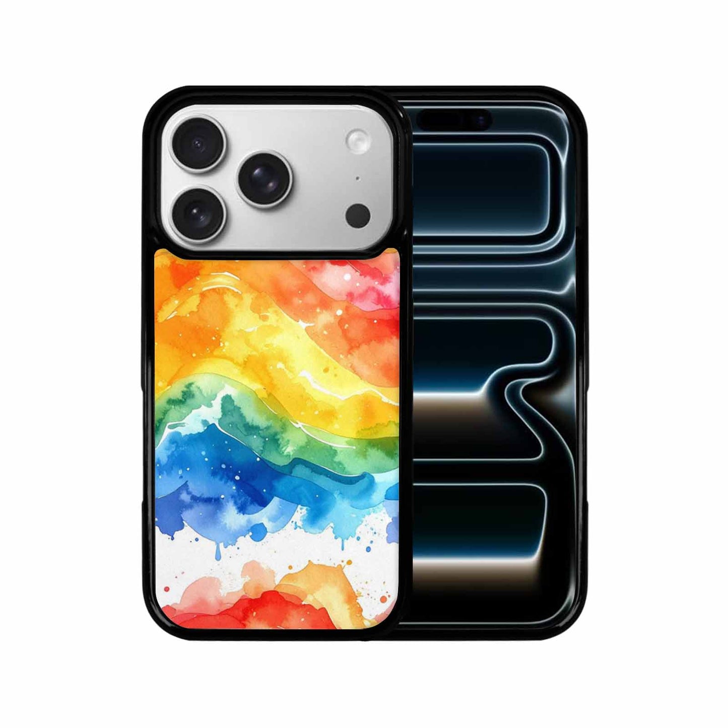 iPhone 17 Pro Case — Watercolor Splash Abstract Pattern Seamless Watercolor, Personalized Phone Case