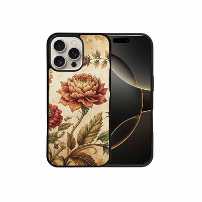 iPhone 16 Pro Max Case — Vintage Botanical Art Pattern, Custom Art Phone Cover