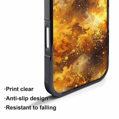 iPhone 17 Pro Max Case — Galaxy Art Golden Cosmic Galaxy Space, Custom Printed Phone Case