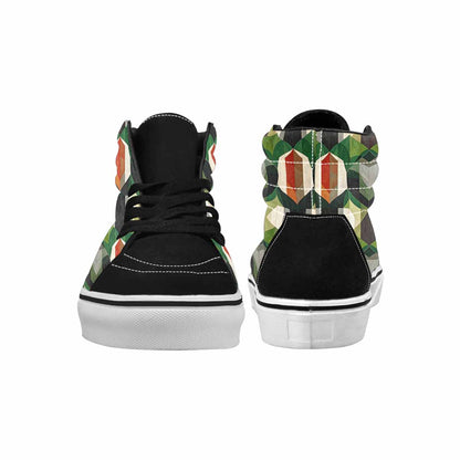 WOMEN'S Aromantic Flag Color High Top Canvas Dreamcore Custom Shoes