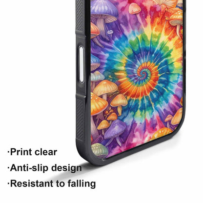 iPhone 17 Pro Case — Mushrooms Tie Dyemushrooms Pat Tkx Tie, Custom Print Case Cover