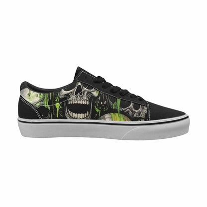 WOMEN'S Rainbow From Skull S Lace-Up Canvas Melting Art Sneakers