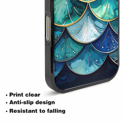 iPhone 15 Pro Max Case — Mermaid Scale Art Pattern, Unique Phone Case Design