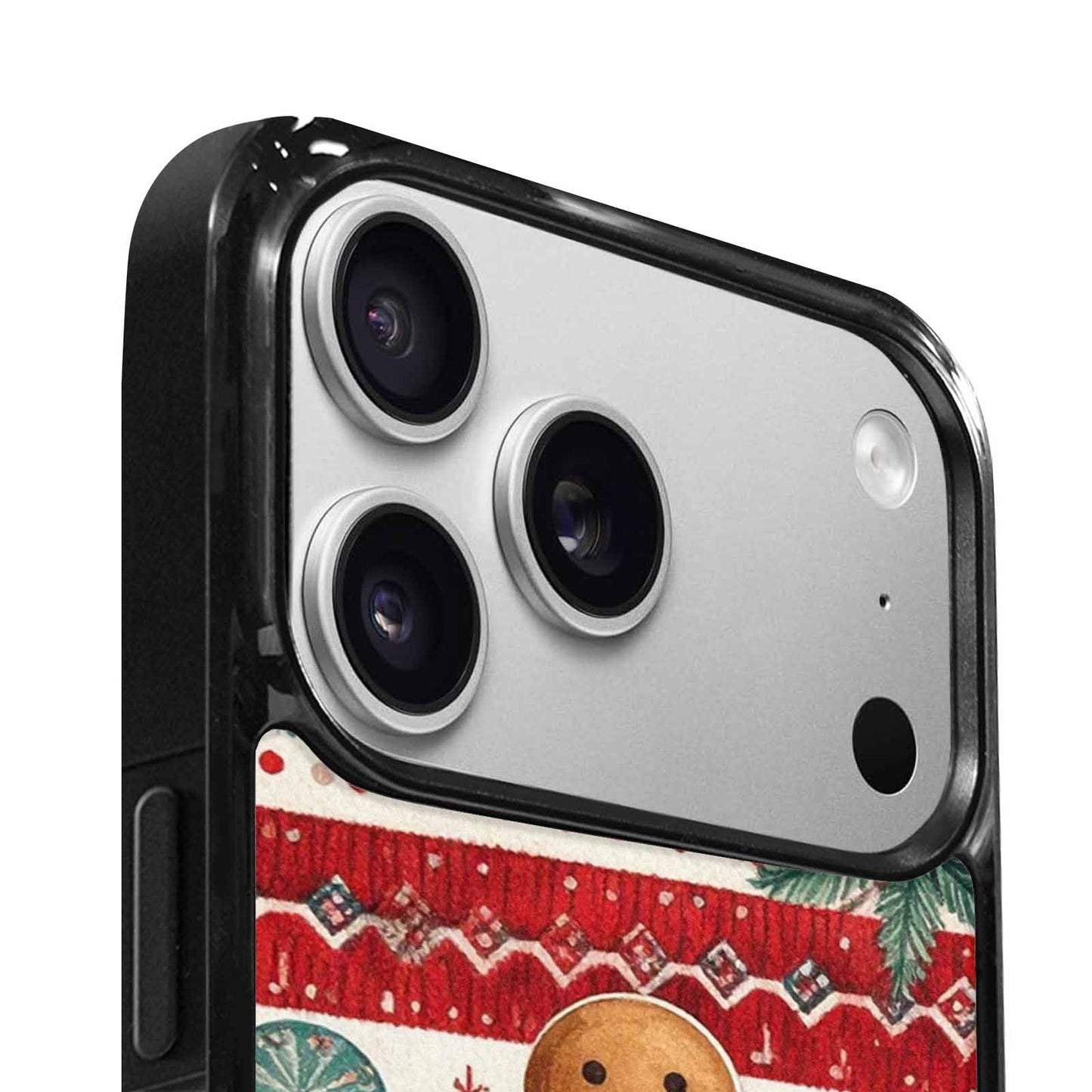 iPhone 17 Pro Max Case — Small Christmas Holly Snowflake Original Art, Custom Phone Case