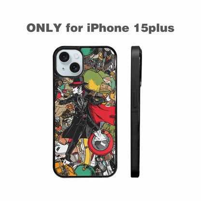 iPhone 15 Plus Case — Noir Spy Silhouette Pen Ink Noir, Custom Designed Case Cover