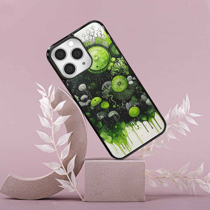 iPhone 15 Pro Max Case — Sea Creature Burst Black Green Ink, Customized Protective Case