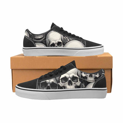 WOMEN'S Skulls - Classic Canvas Lace-Up Wallpaper Art Custom Shoes