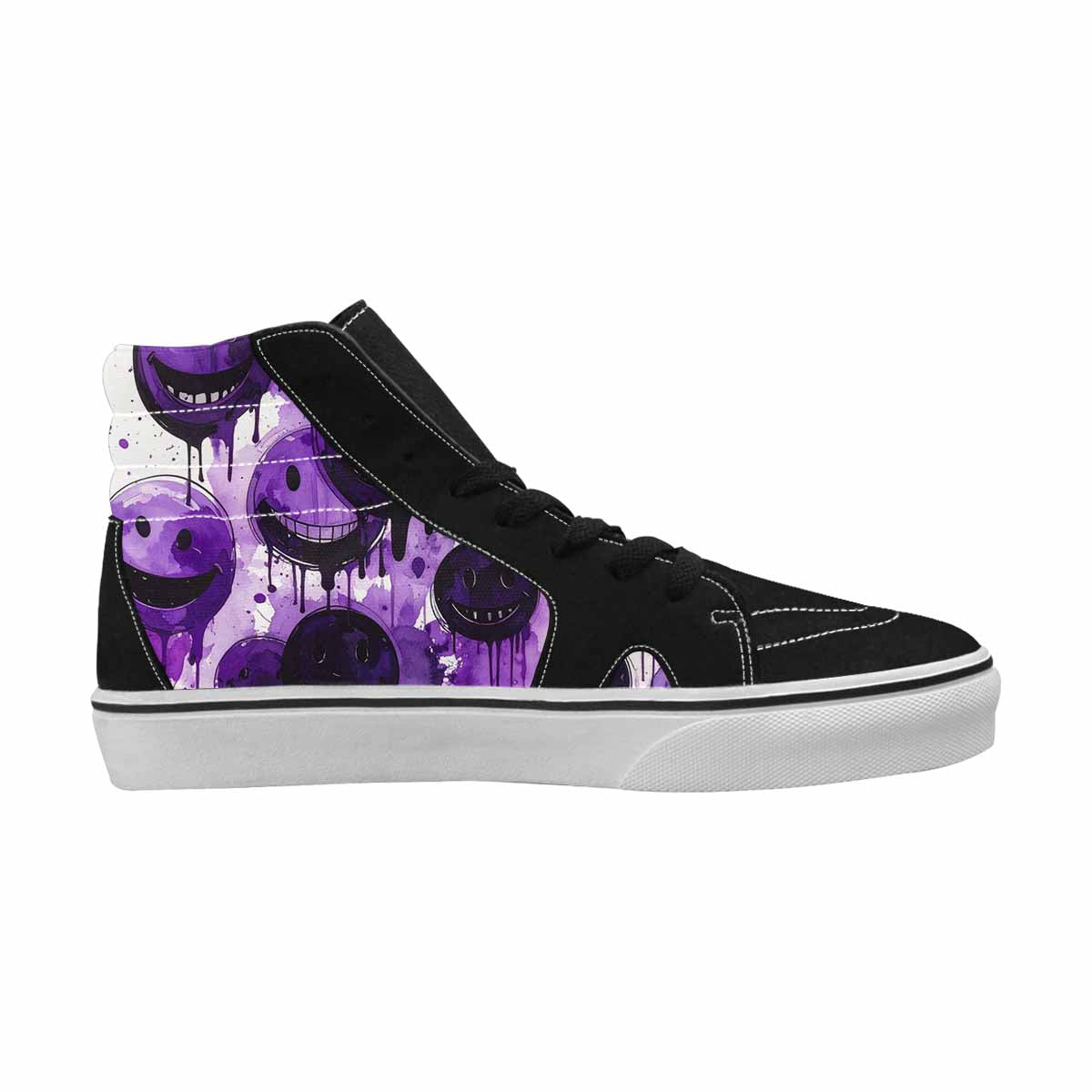 MEN'S Melting Moon Smiley High Top Canvas Vivid Sneakers