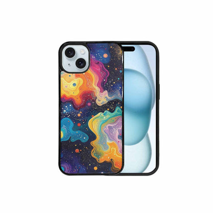 iPhone 15 Plus Case — Galaxy Art Colorful Cosmic Dust Small, Custom Art Phone Cover