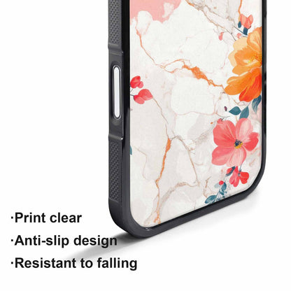 iPhone 17 Air Case — Marble Floral, Custom Print Case Cover