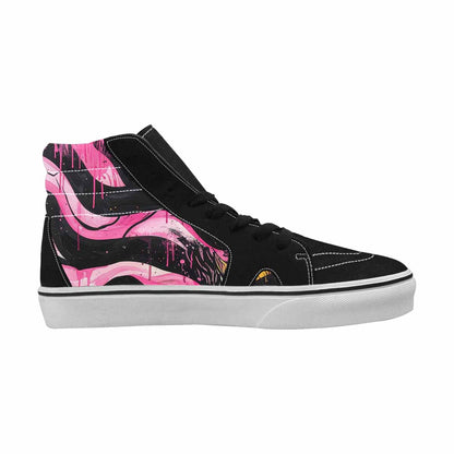 MEN'S Zebra Stripe Burst High Top Canvas Aesthetic Shoes