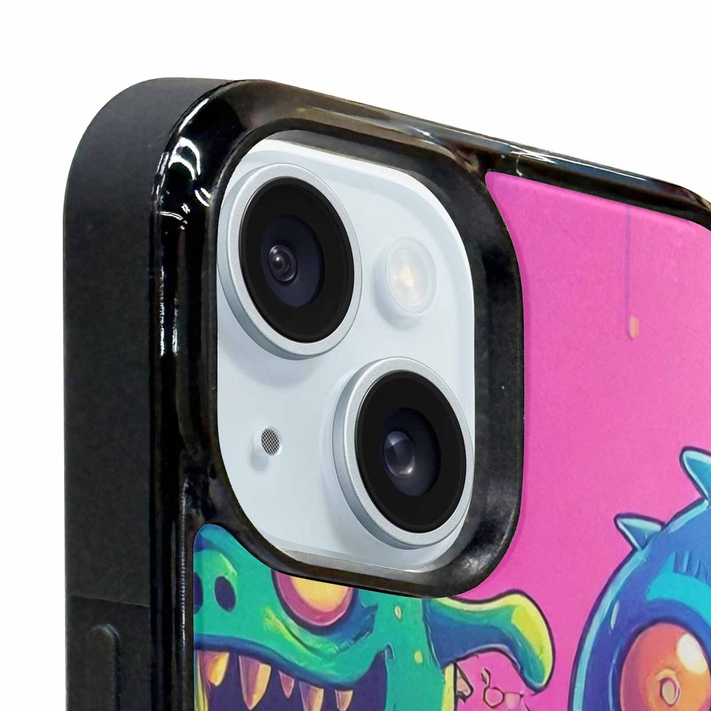 iPhone 15 Plus Case — Overlapping Endlessly No Empty Space Monsters, Custom Printed Phone Case