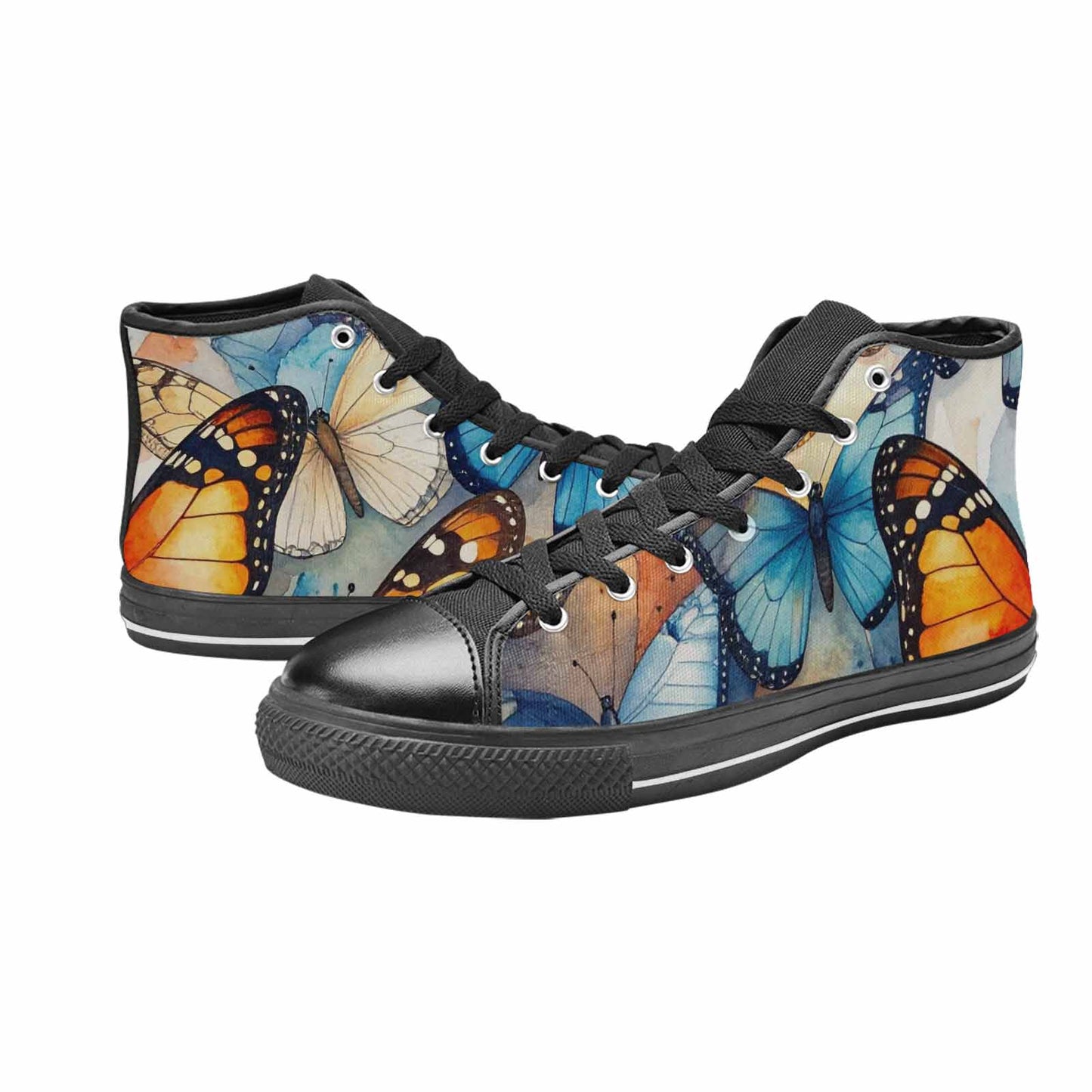MEN'S Butterfly Wing High Top Canvas Aesthetic Custom Shoes