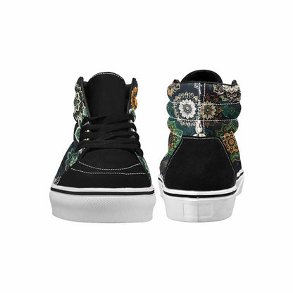 WOMEN'S Mandala High Top Canvas Grunge Custom Sneakers