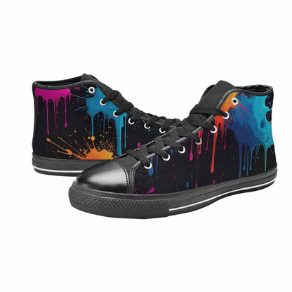 MEN'S Paint Splatter High Top Canvas Vivid Shoes