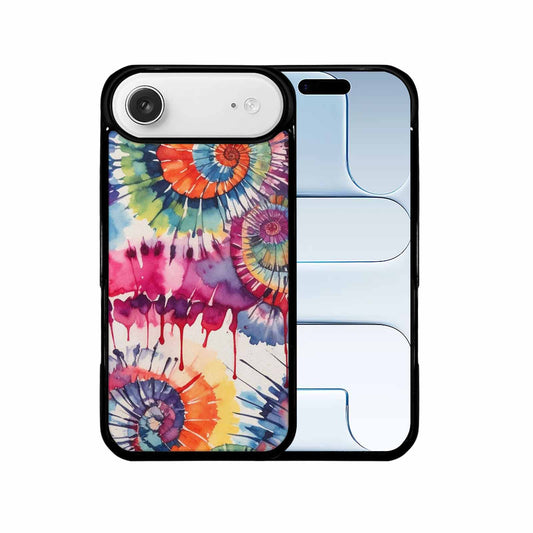 iPhone 17 Air Case — Tie Dye Swirls Black Red Tie, Custom Made Phone Cover