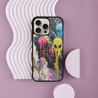 iPhone 16 Pro Max Case — Aliens Marblemelting Aliens Pa Mif, Custom Printed Phone Case