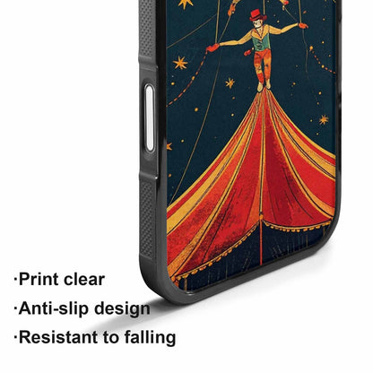 iPhone 17 Case — Vintage Circus Art Pattern Retro Vintage, Custom Printed Phone Case